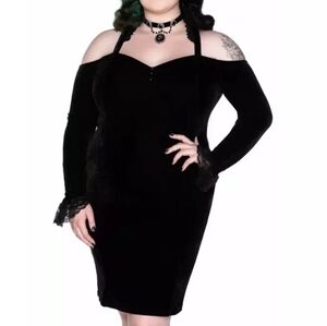 Killstar Velvet Off-Shoulder Dress (3x)